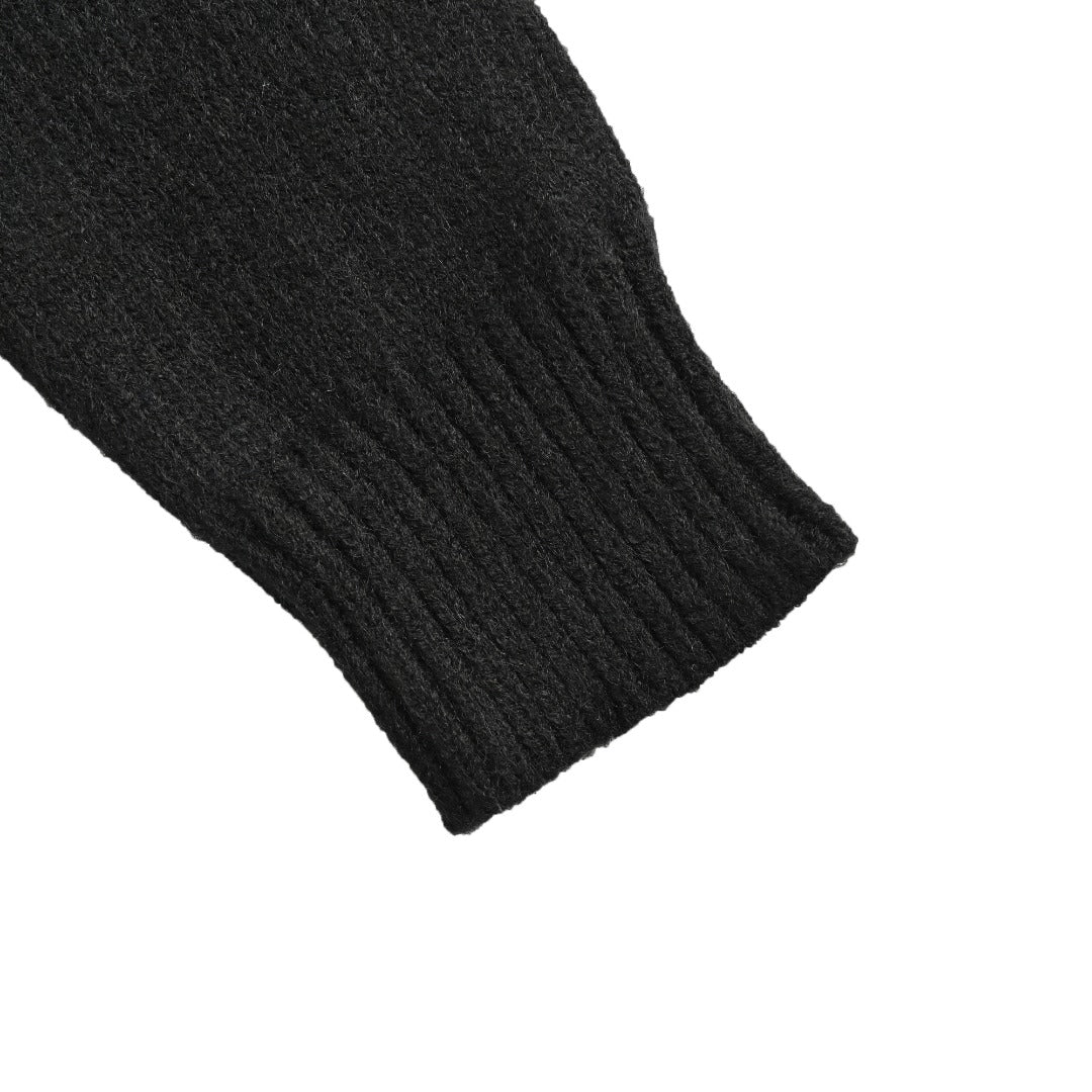 Burberry Equestrian Knight Cashmere Jacquard Crewneck Sweater - Black