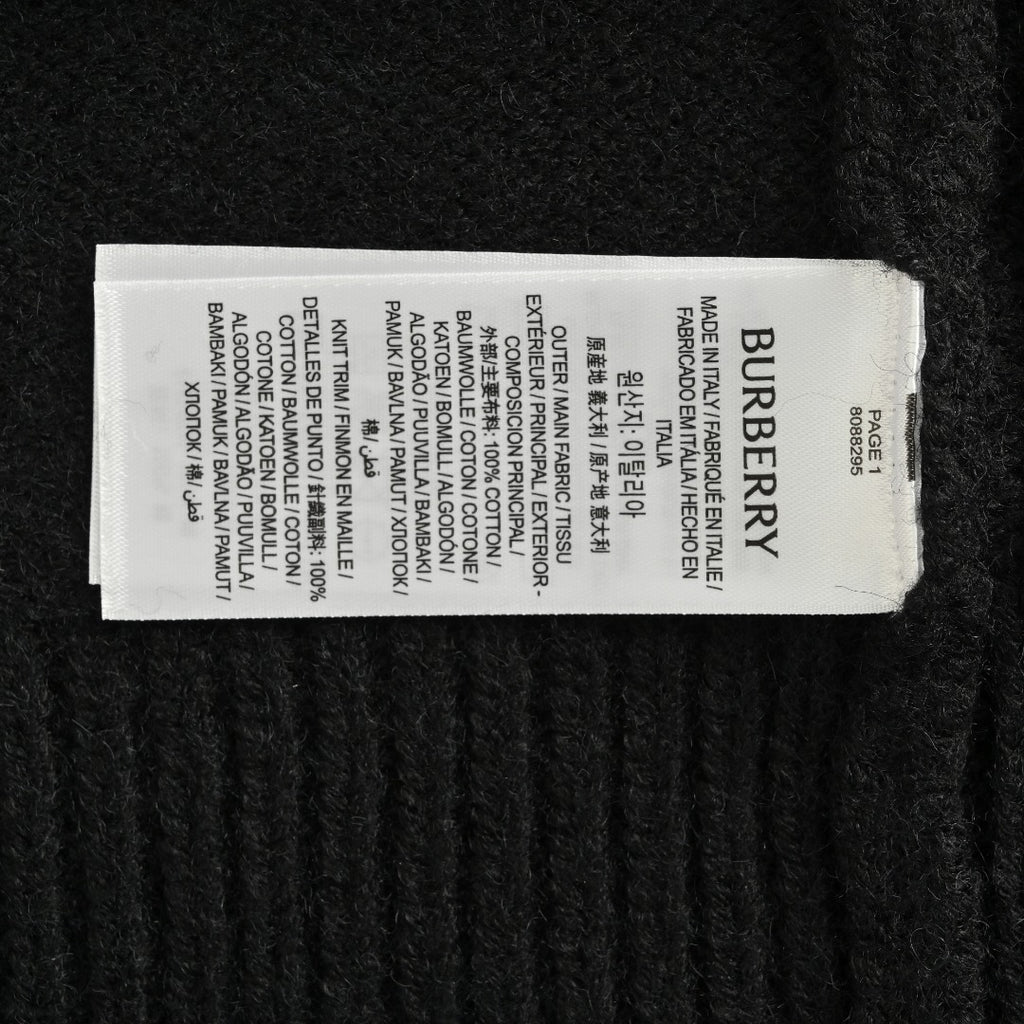 Burberry Equestrian Knight Cashmere Jacquard Crewneck Sweater - Black