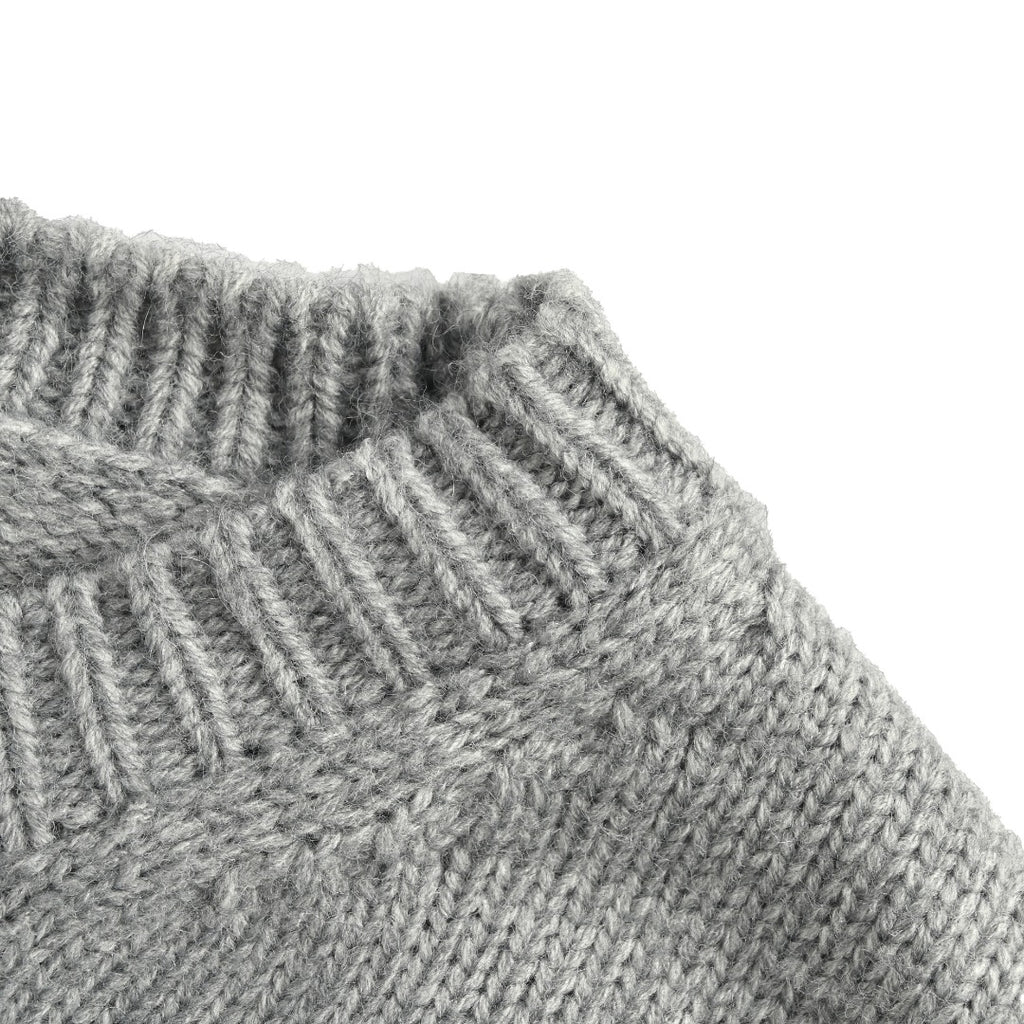 Burberry Equestrian Knight Cashmere Jacquard Crewneck Sweater - Grey