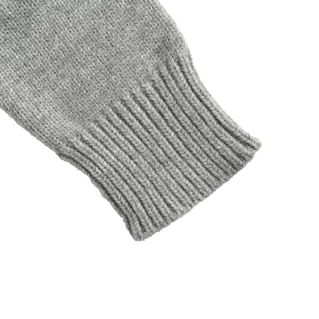 Burberry Equestrian Knight Cashmere Jacquard Crewneck Sweater - Grey