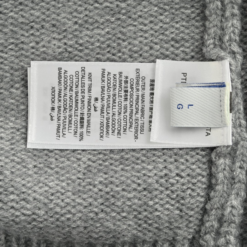 Burberry Equestrian Knight Cashmere Jacquard Crewneck Sweater - Grey