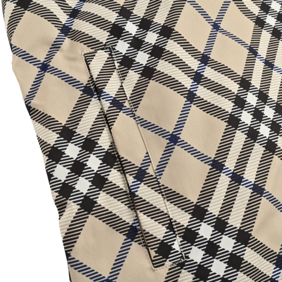 Burberry 24SS Equestrian Knight Check Reversible Hooded Jacket - Black