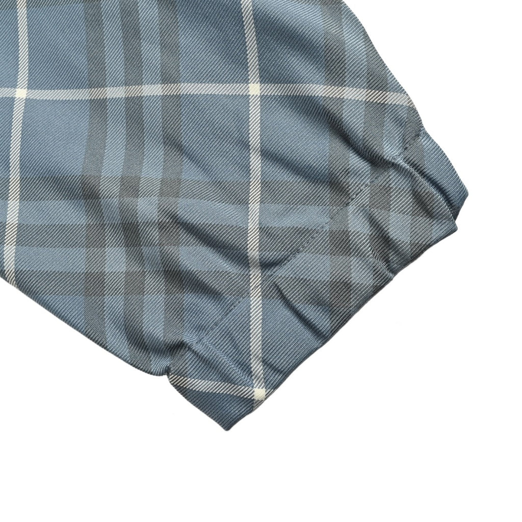 Burberry 24SS Diamond Argyle Check Equestrian Knight Reversible Hooded Jacket - Slate Blue