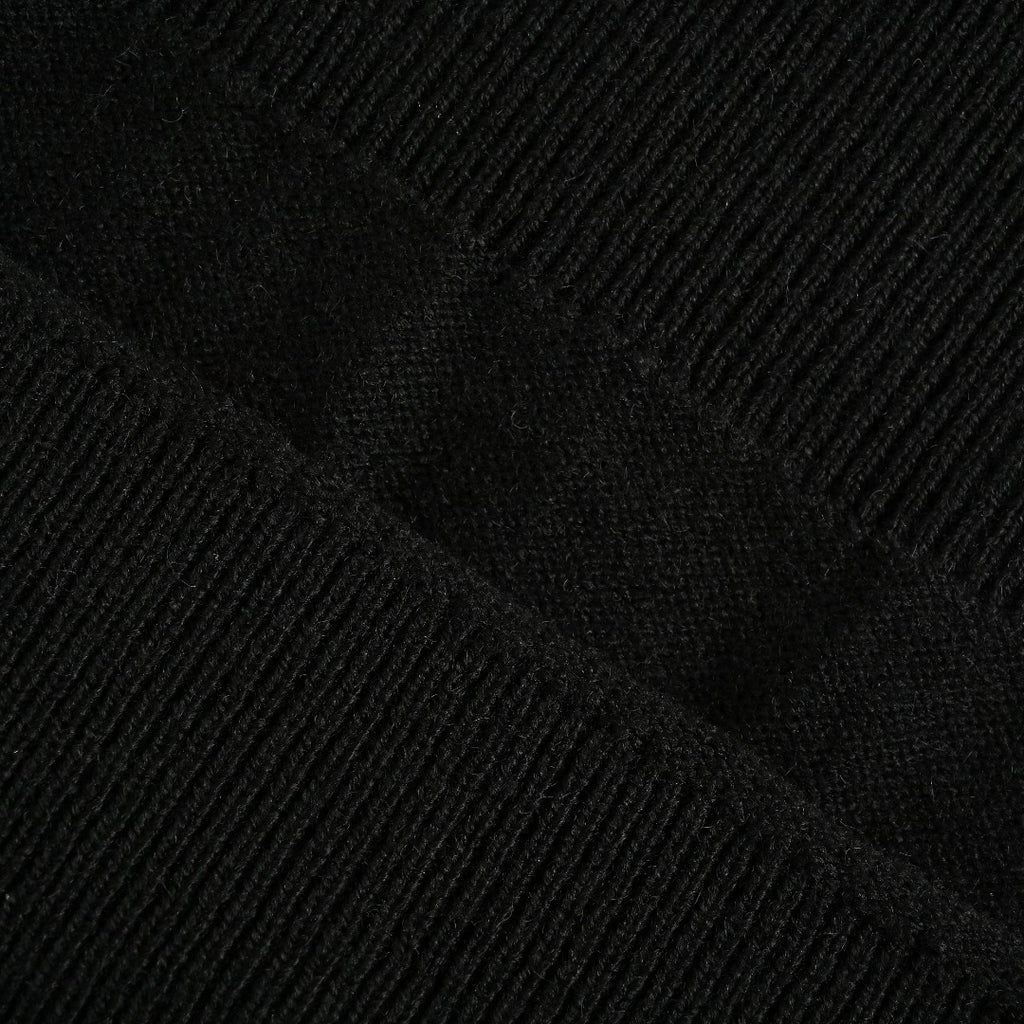 Burberry BBR Heritage Stripe Cuff Crewneck Sweater - Black
