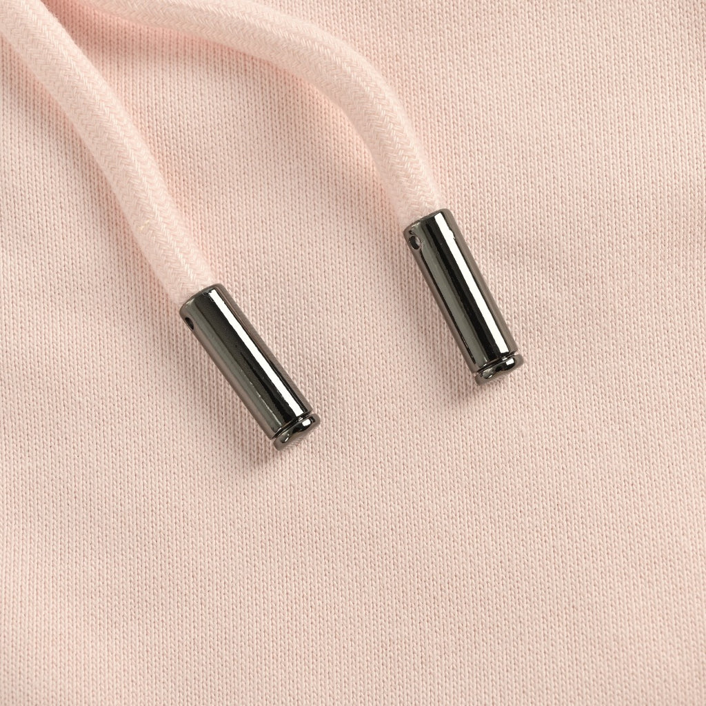 Burberry 25FW Back Stamp Equestrian Knight Embroidered Double-Zip Set Hoodie - Blush Pink