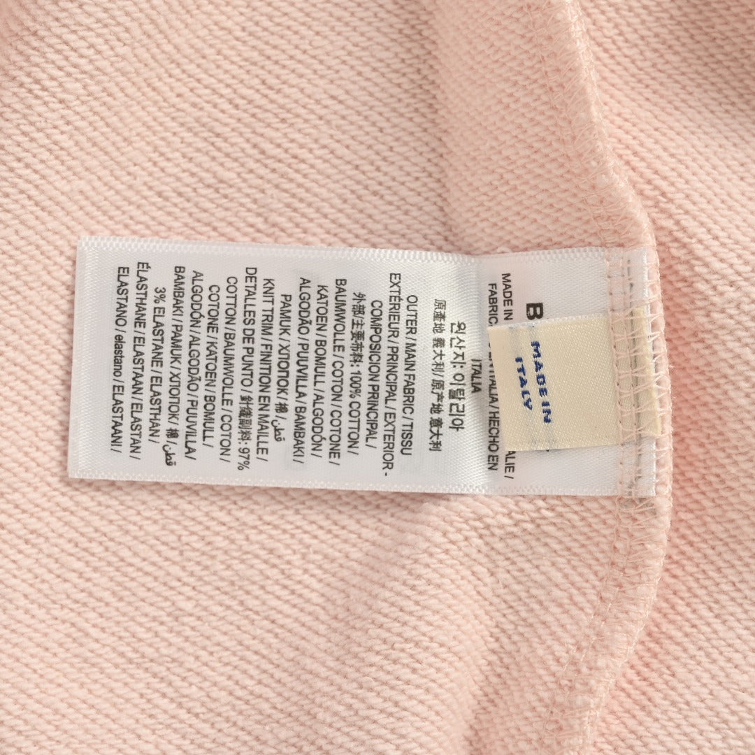 Burberry 25FW Back Stamp Equestrian Knight Embroidered Double-Zip Set Hoodie - Blush Pink