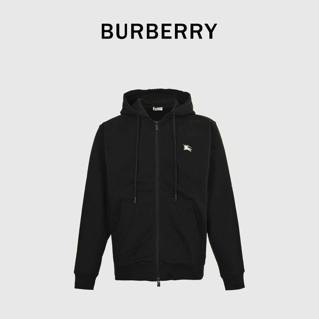 Burberry 25FW Equestrian Knight Embroidered Double-Zip Hoodie Set Jacket