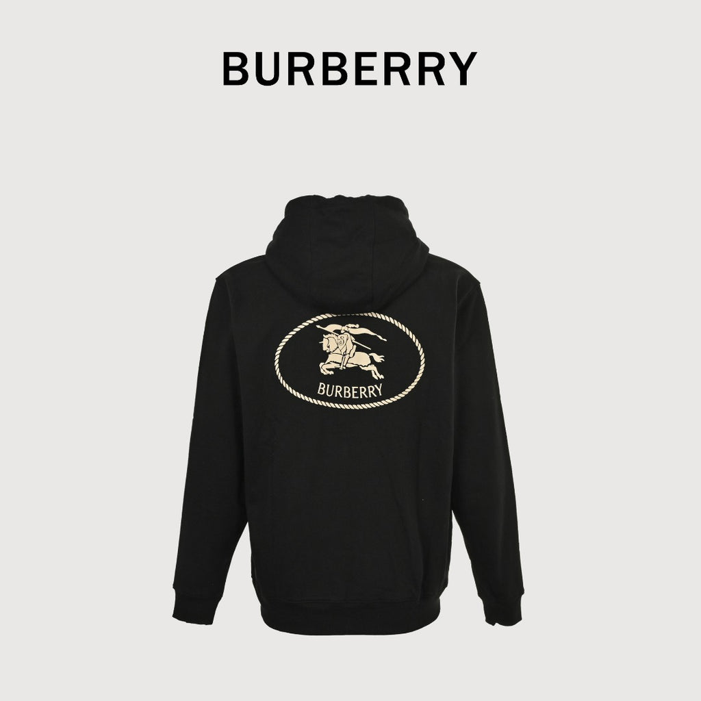 Burberry 25FW Equestrian Knight Embroidered Double-Zip Hoodie Set Jacket