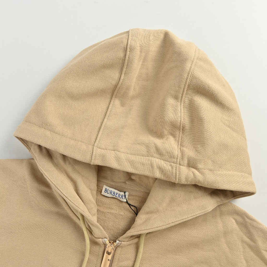 Burberry 25FW Equestrian Knight Embroidered Double-Zip Hoodie Set Jacket – Khaki
