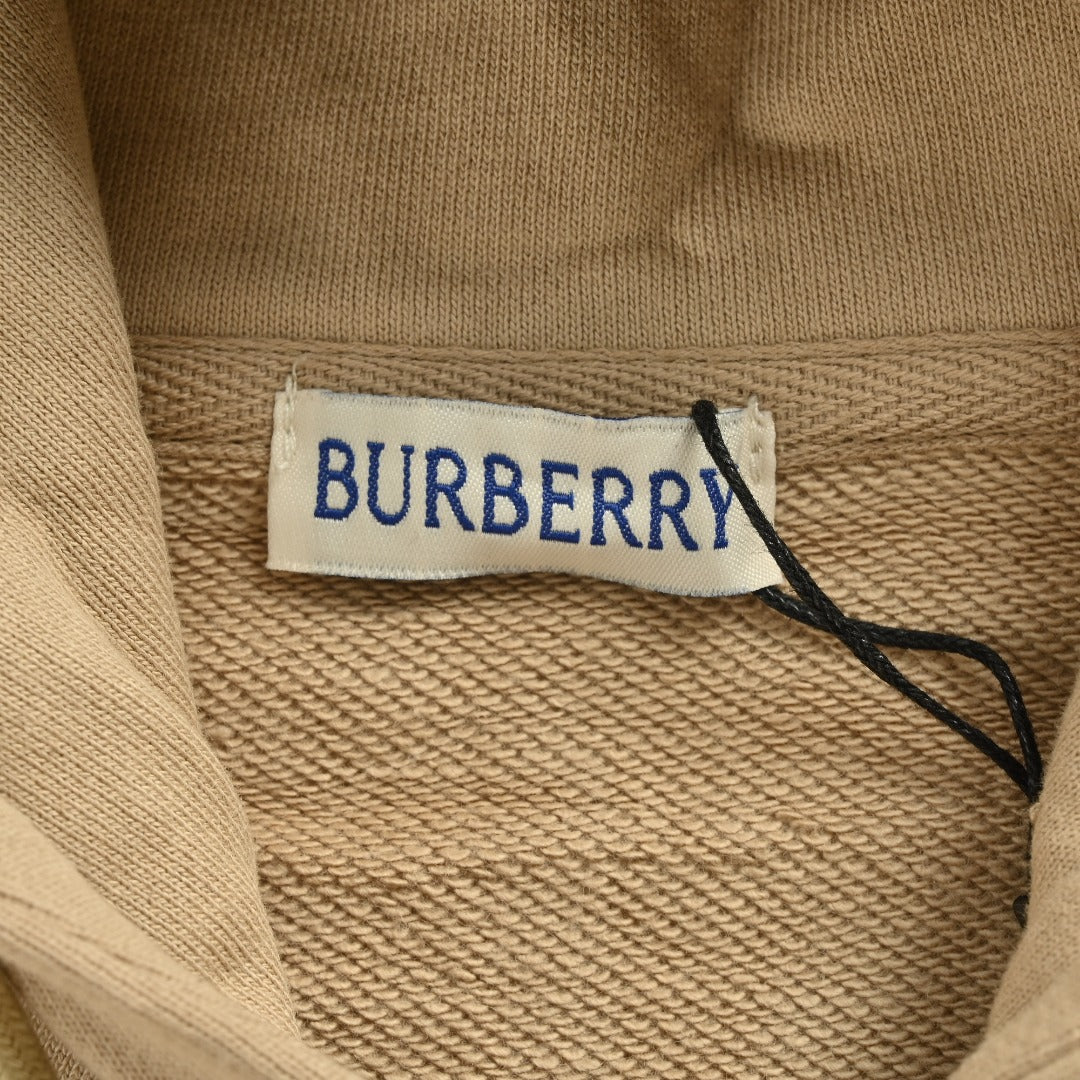 Burberry 25FW Equestrian Knight Embroidered Double-Zip Hoodie Set Jacket – Khaki