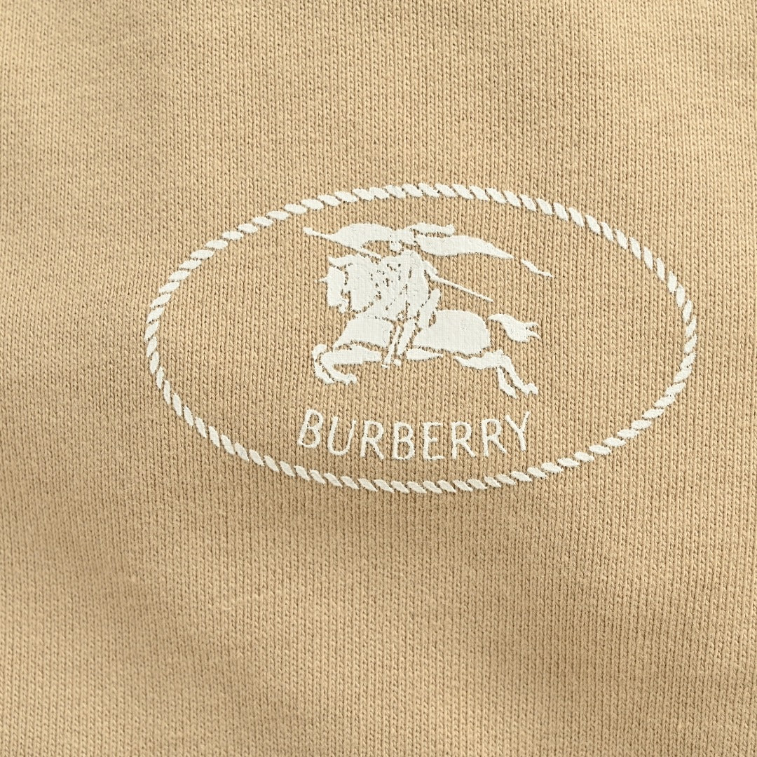 Burberry 25FW Equestrian Knight Cross-Stitch Embroidered Set Sweatpants – Khaki