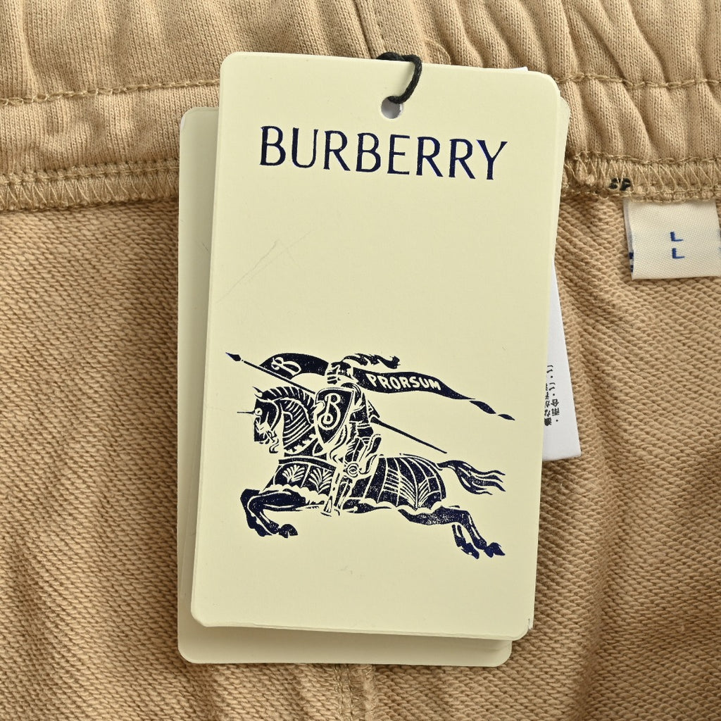 Burberry 25FW Equestrian Knight Cross-Stitch Embroidered Set Sweatpants – Khaki
