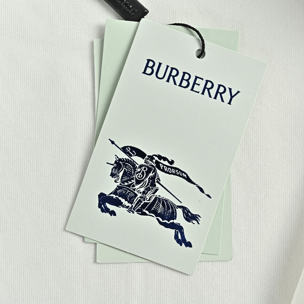 Burberry Equestrian Knight Vintage Check Splice Zip Hoodie Jacket – White