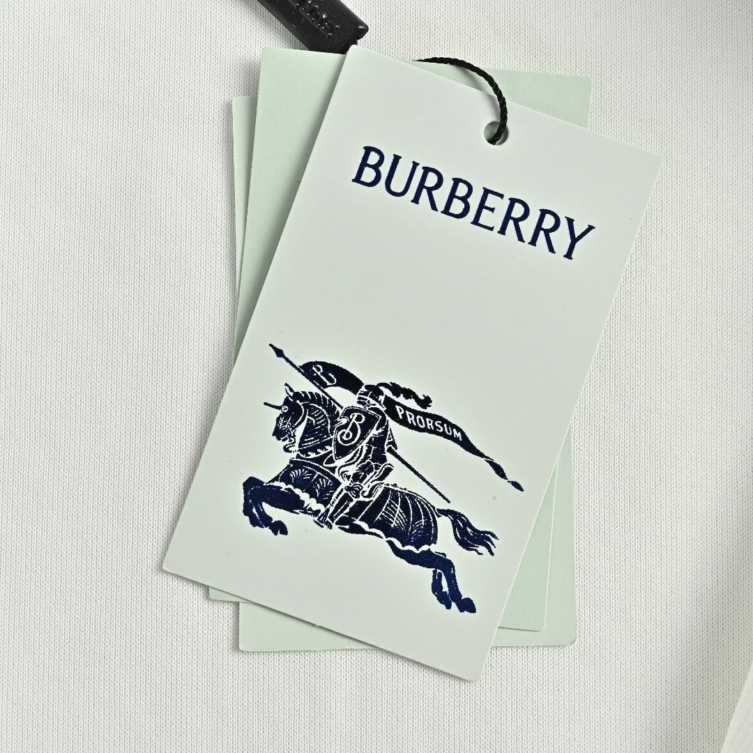 Burberry Equestrian Knight Vintage Check Splice Zip Hoodie Jacket – White