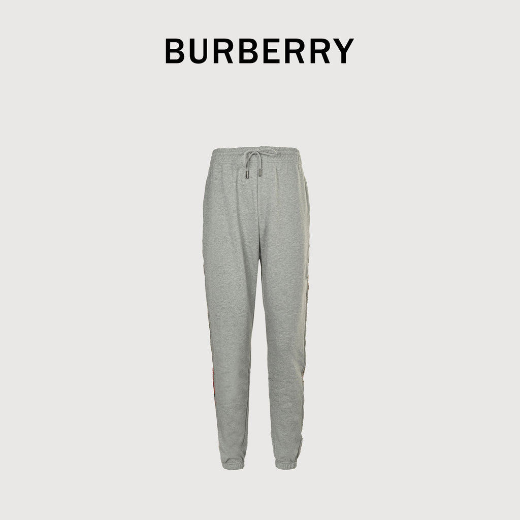 Burberry BBR Diamond Jacquard Tape Set Casual Sweatpants – Grey