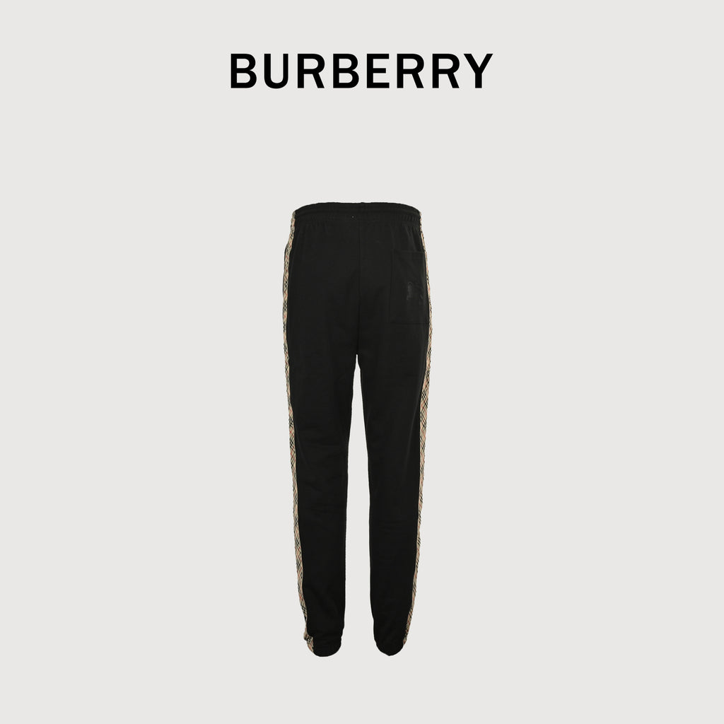 Burberry BBR Diamond Jacquard Tape Set Casual Sweatpants – Black