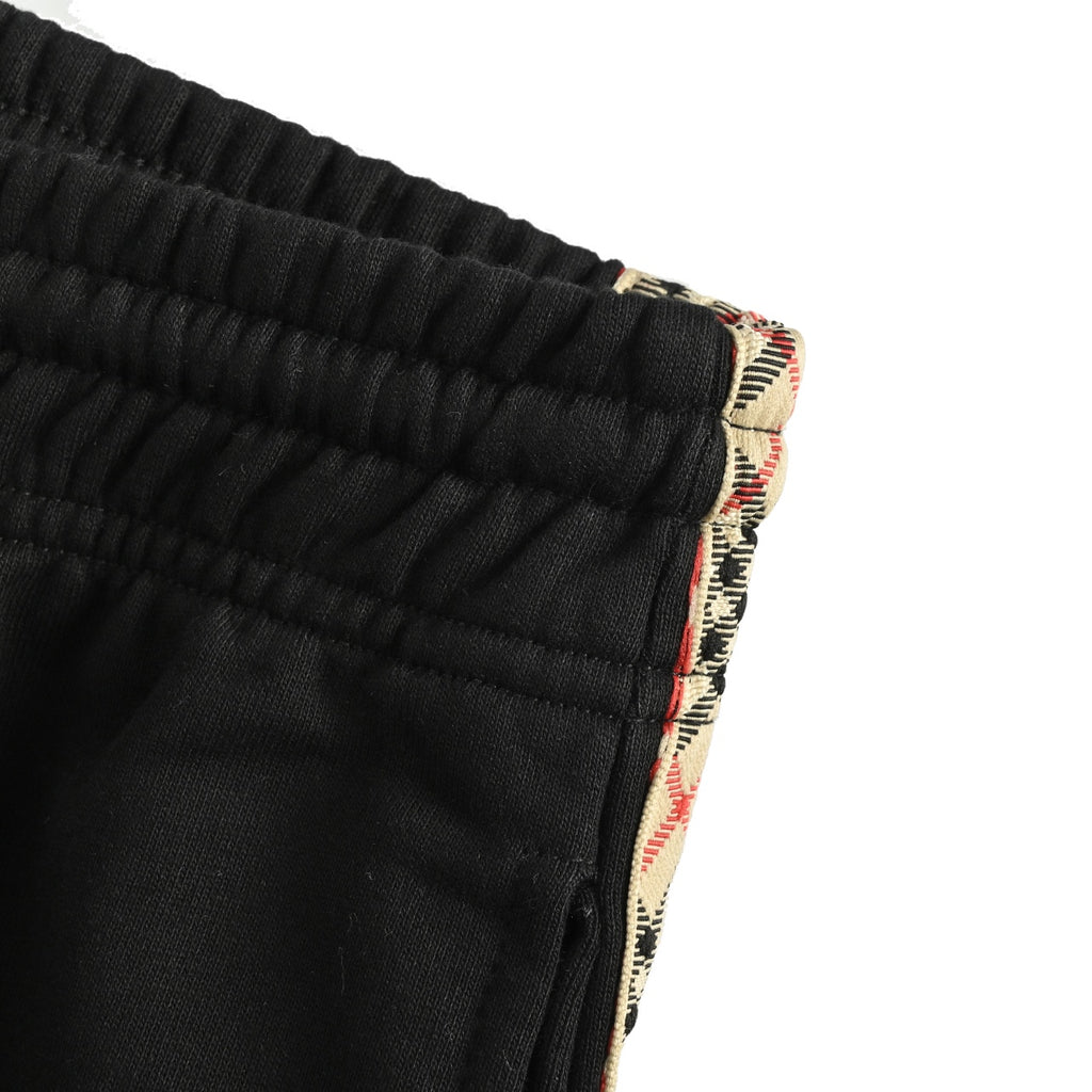 Burberry BBR Diamond Jacquard Tape Set Casual Sweatpants – Black