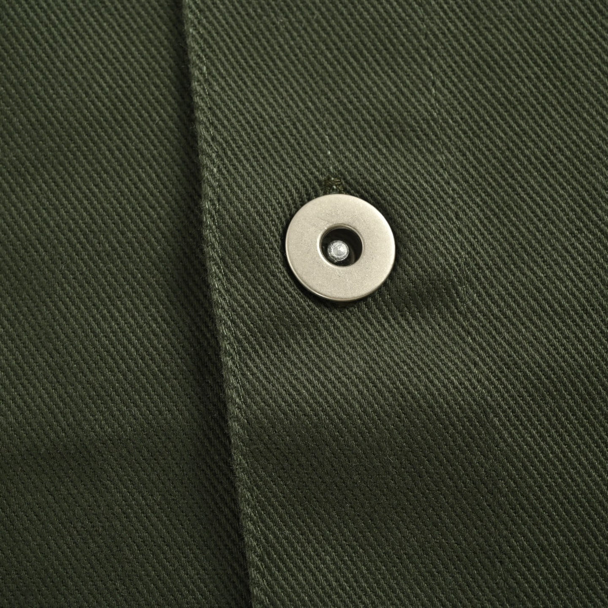 Burberry 25SS Shield Badge Spread Collar Denim Shirt Jacket – Olive