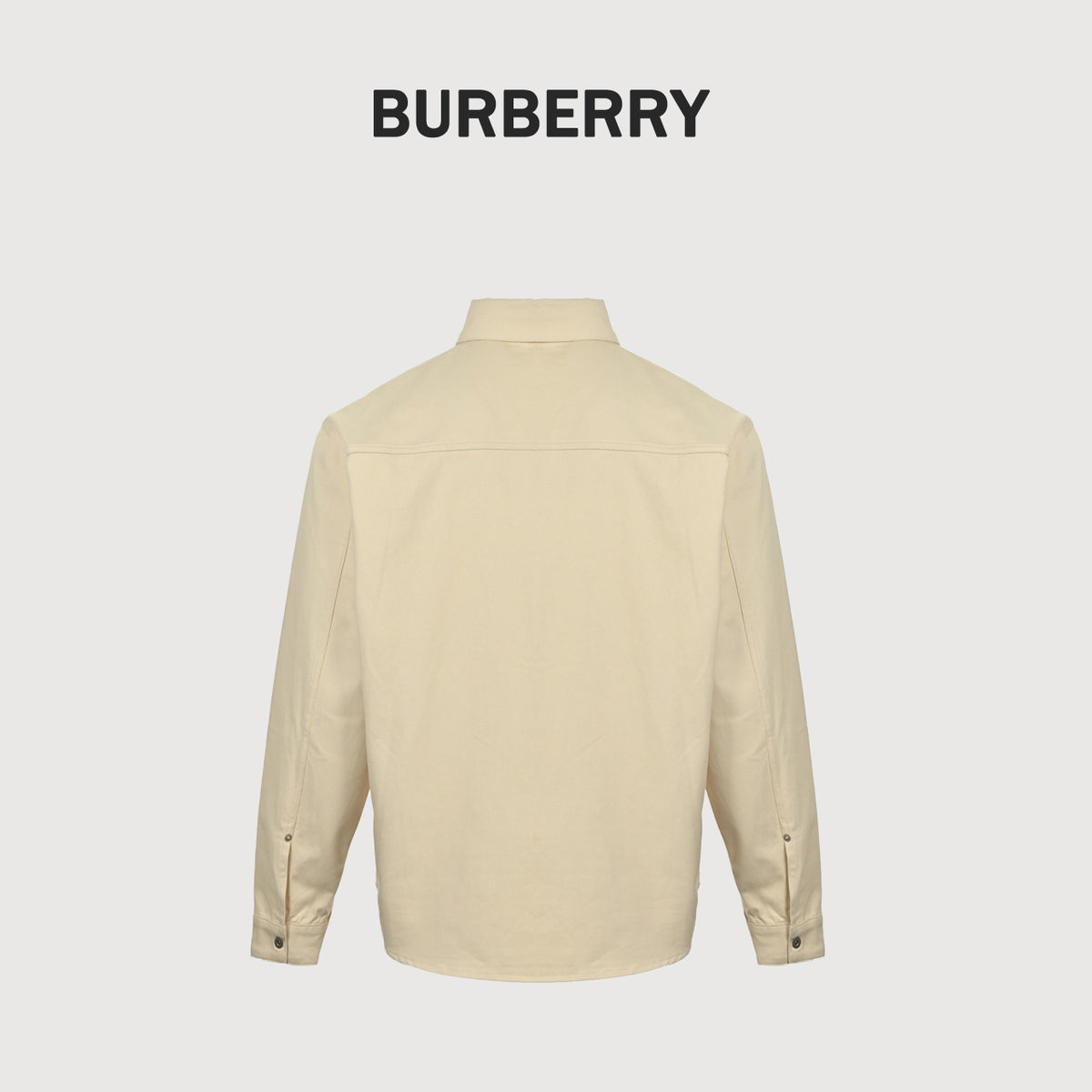 Burberry 25SS Shield Badge Spread Collar Denim Shirt Jacket – Stone