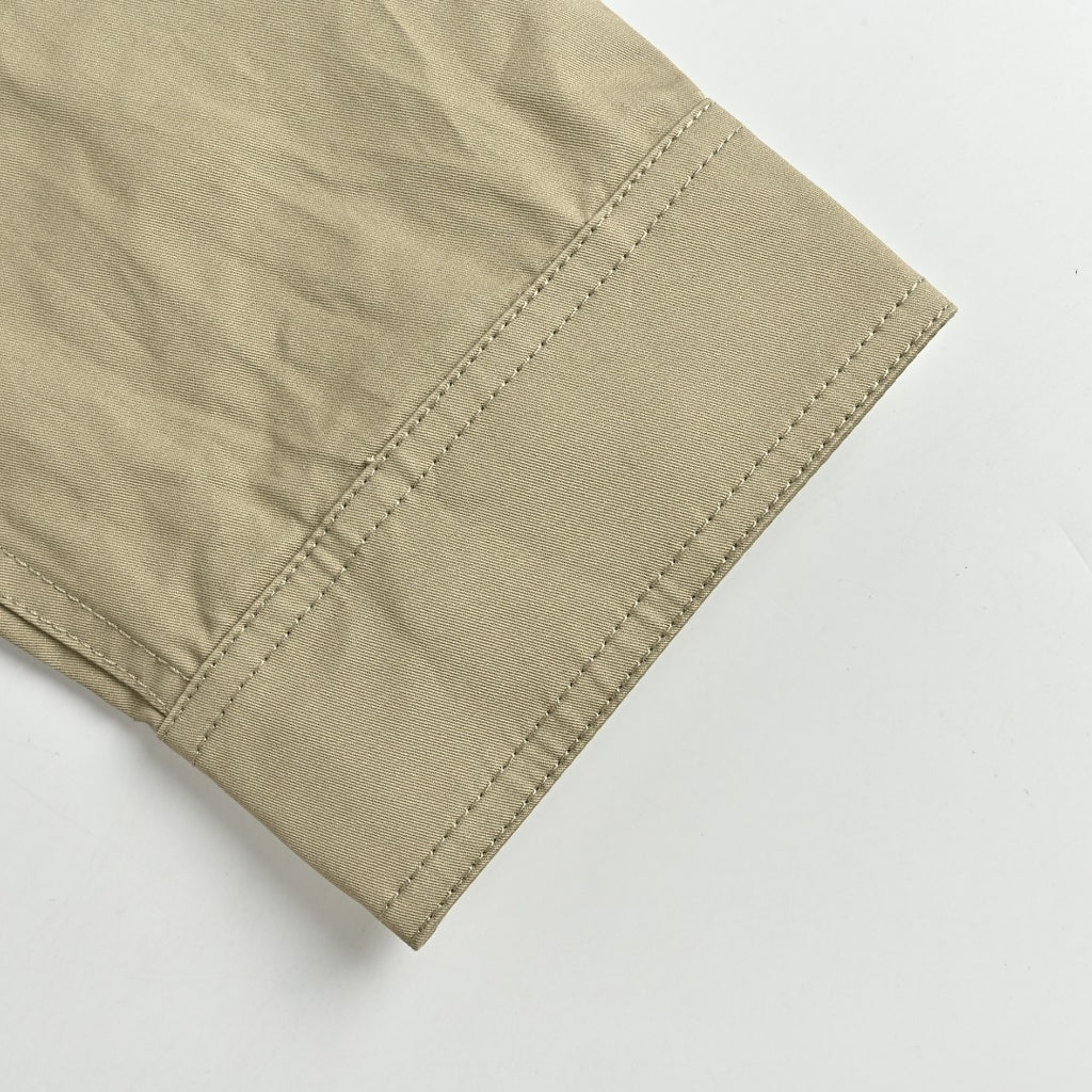 Burberry BBR Leather Collar Equestrian Knight Utility Pocket Zip Jacket – Khaki