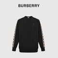 Burberry BBR Diamond Jacquard Tape Crewneck Sweatshirt – Black