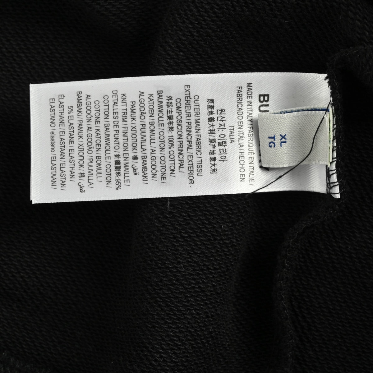 Burberry BBR Diamond Jacquard Tape Crewneck Sweatshirt – Black