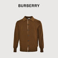Burberry BBR Vintage Check Placket Wool Blend Cardigan – Camel