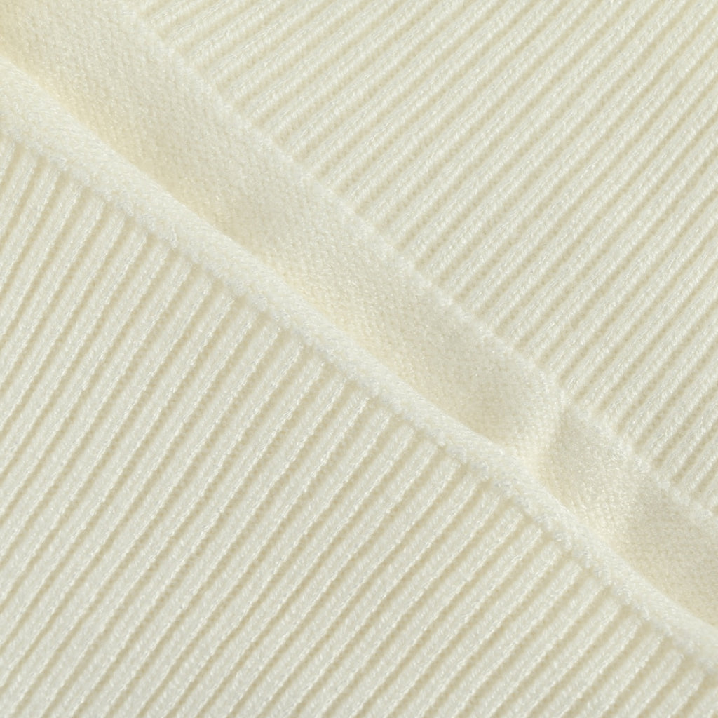 Prada 25FW Iconic Triangle Logo Crewneck Knit Sweater – Ivory