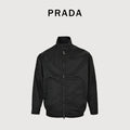 Prada Back Triangle Logo High-Neck Zip Jacket – Black