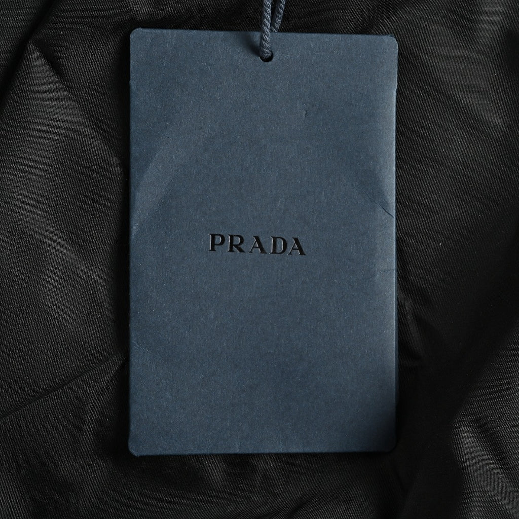 Prada Back Triangle Logo High-Neck Zip Jacket – Black