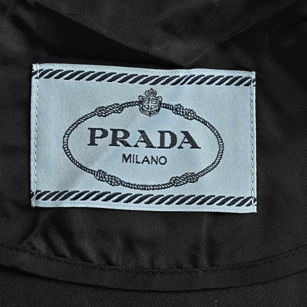 Prada Back Triangle Logo High-Neck Zip Jacket – Black