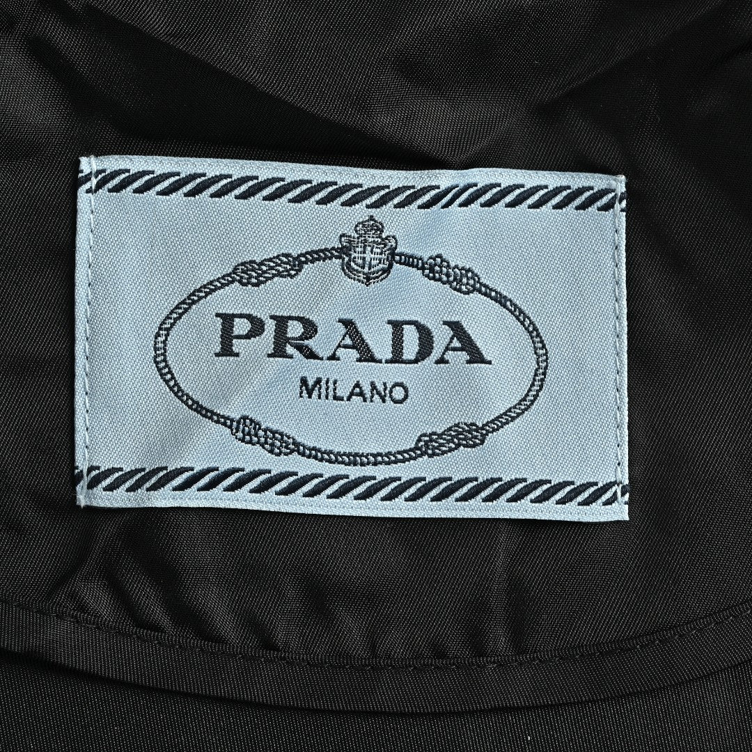 Prada Back Triangle Logo High-Neck Zip Jacket – Black