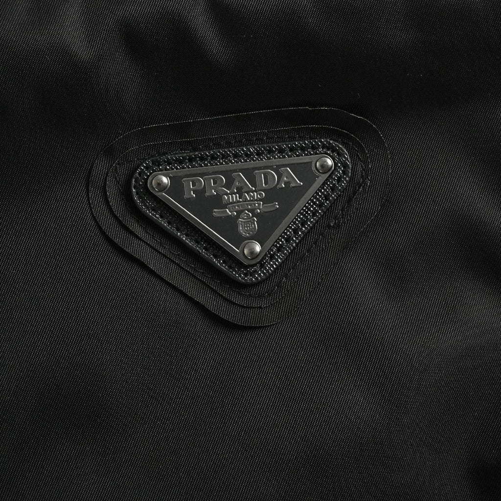 Prada Back Triangle Logo High-Neck Zip Jacket – Black