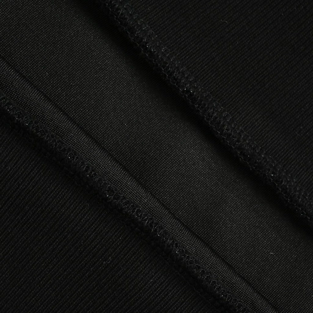 Prada Triangle Logo Sleeve Zip Pocket Crewneck Sweatshirt – Black