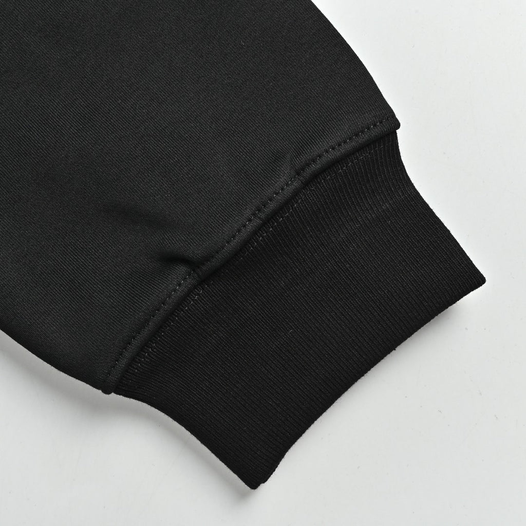 Prada Triangle Logo Nylon Chest Pocket Crewneck Sweatshirt – Black