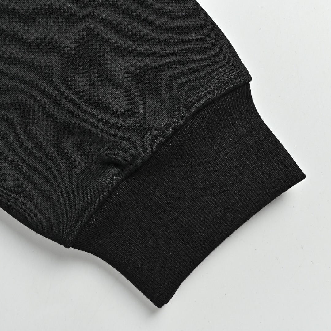 Prada Triangle Logo Nylon Chest Pocket Crewneck Sweatshirt – Black