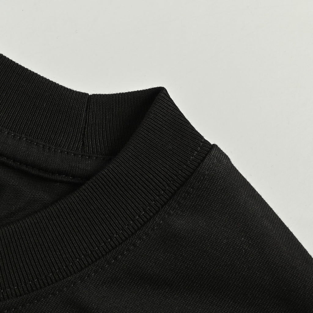 Prada 25FW Oversized Ink-Splash Logo Print Long-Sleeve T-Shirt – Black
