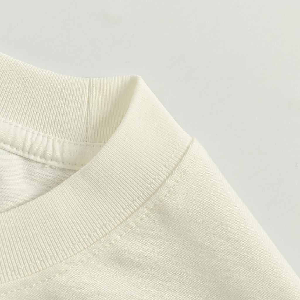 Prada 25FW Oversized Ink-Splash Logo Print Long-Sleeve T-Shirt – White