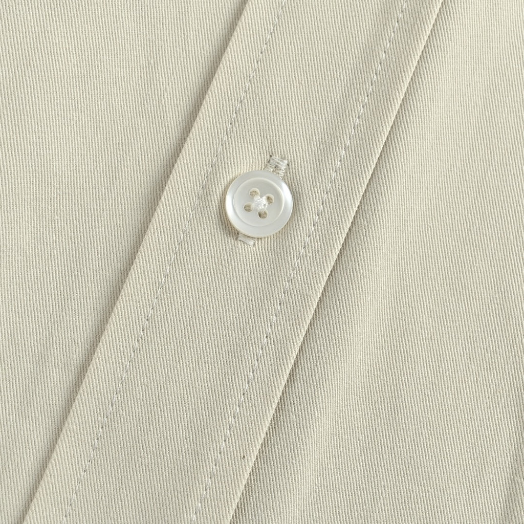 Prada PRD Embroidered Badge Long-Sleeve Oxford Shirt – Stone