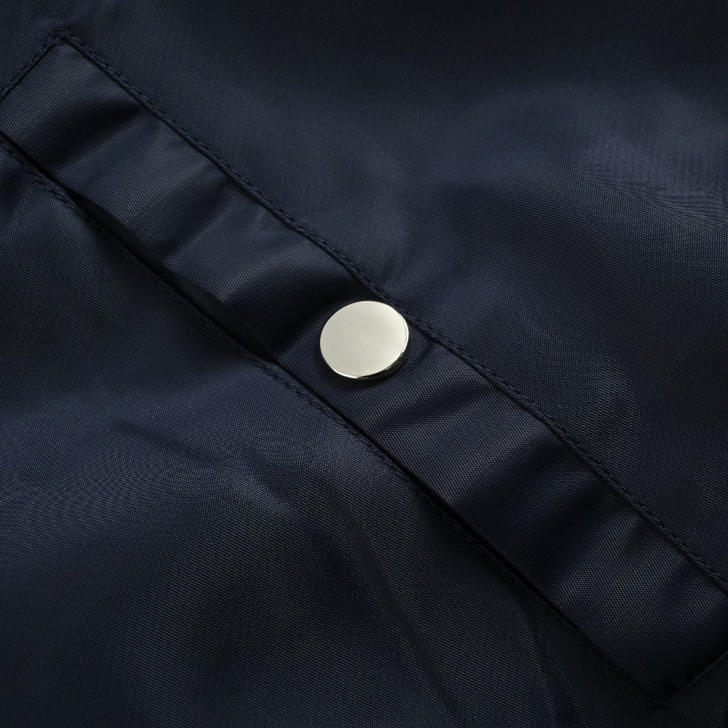 Prada PRD Knitted Triangle Logo Padded MA-1 Bomber Jacket – Navy