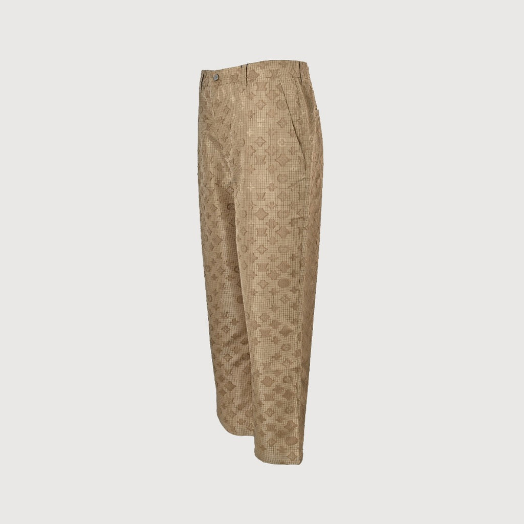 Louis Vuitton LV Monogram All-Over Print Ripstop Straight Trousers – Khaki
