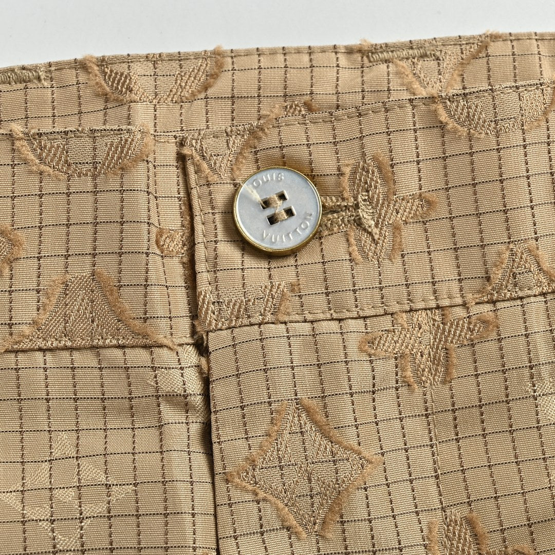 Louis Vuitton LV Monogram All-Over Print Ripstop Straight Trousers – Khaki