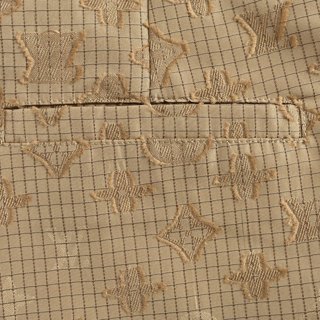 Louis Vuitton LV Monogram All-Over Print Ripstop Straight Trousers – Khaki