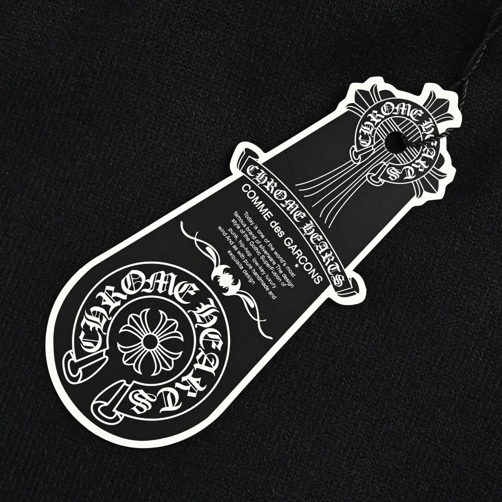 Chrome Hearts Crystal-Embellished Logo Knit Crewneck Sweatshirt – Black