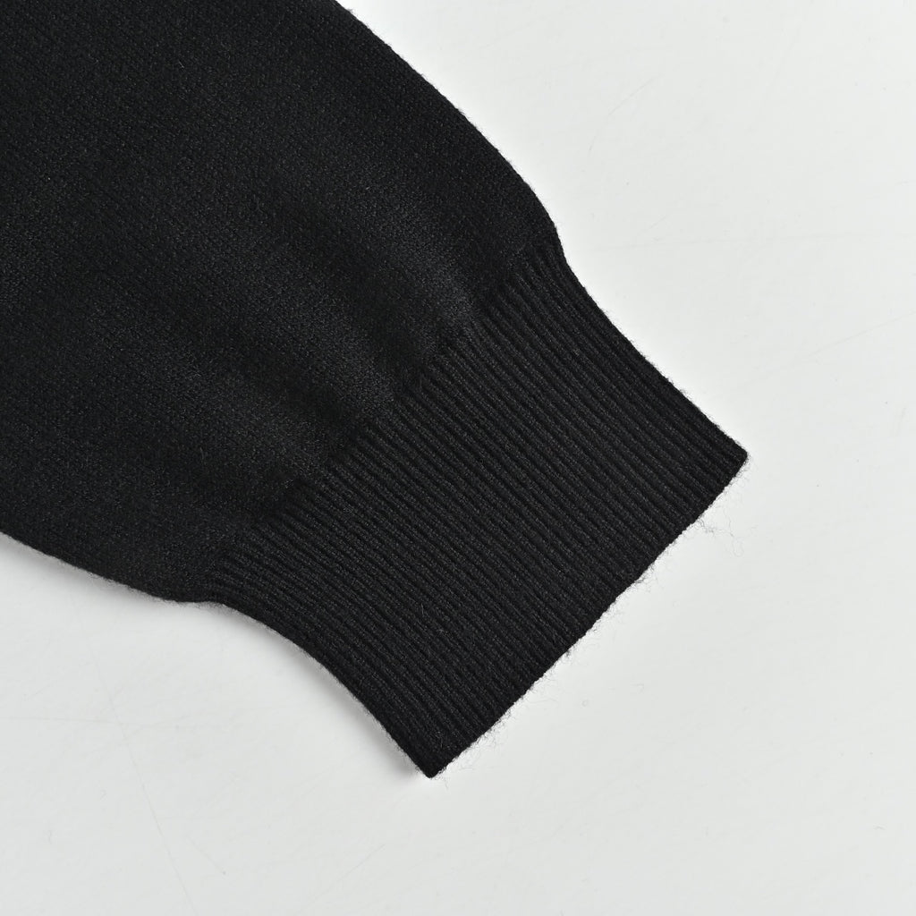 Chrome Hearts Crystal-Embellished Logo Knit Crewneck Sweatshirt – Black