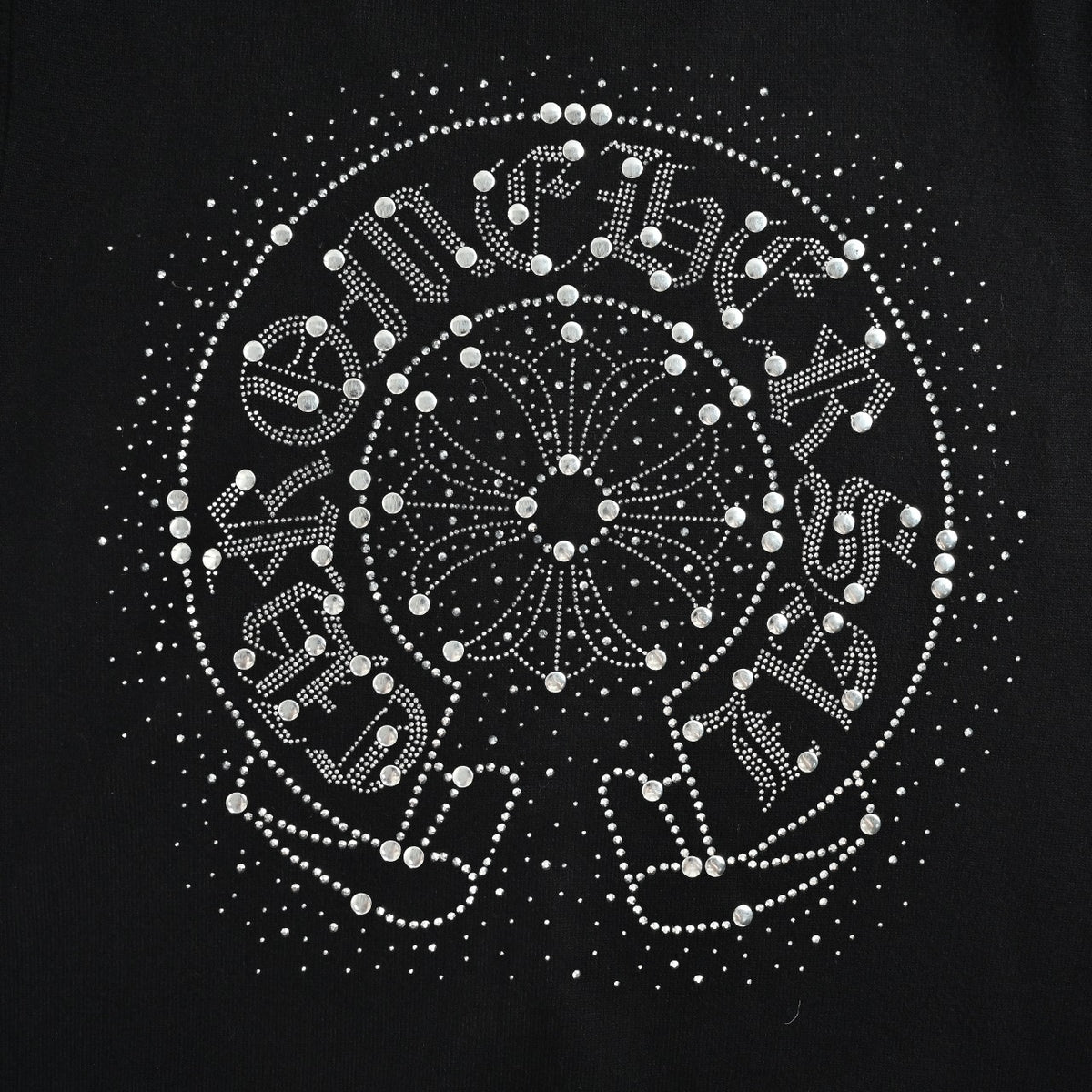 Chrome Hearts Crystal-Embellished Logo Knit Crewneck Sweatshirt – Black