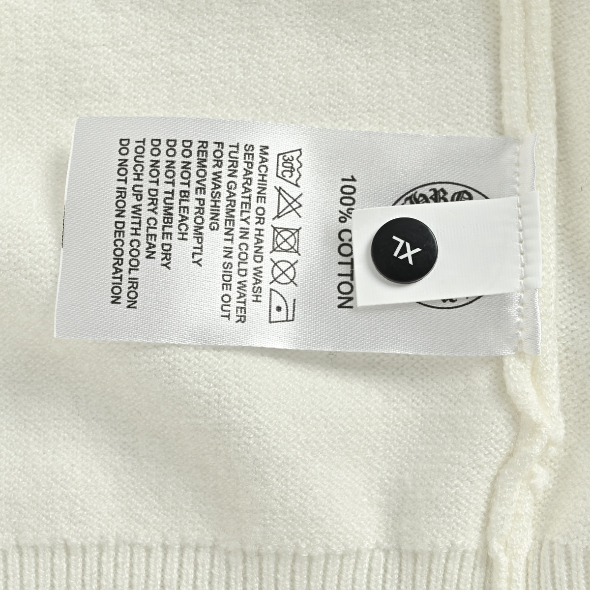 Chrome Hearts Crystal-Embellished Logo Knit Crewneck Sweatshirt – White