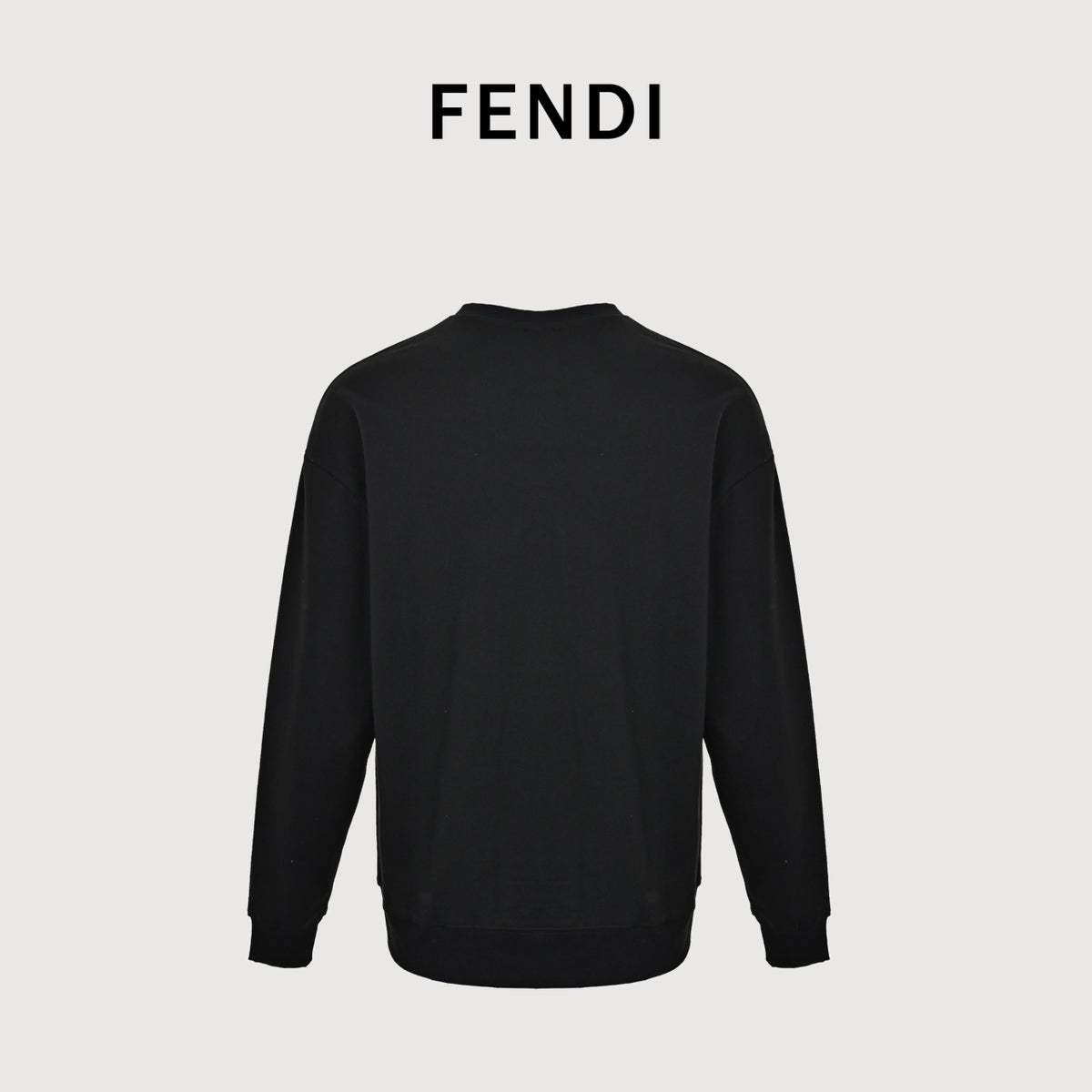 Fendi 26SS Embroidered Dog F Logo Crewneck Sweatshirt