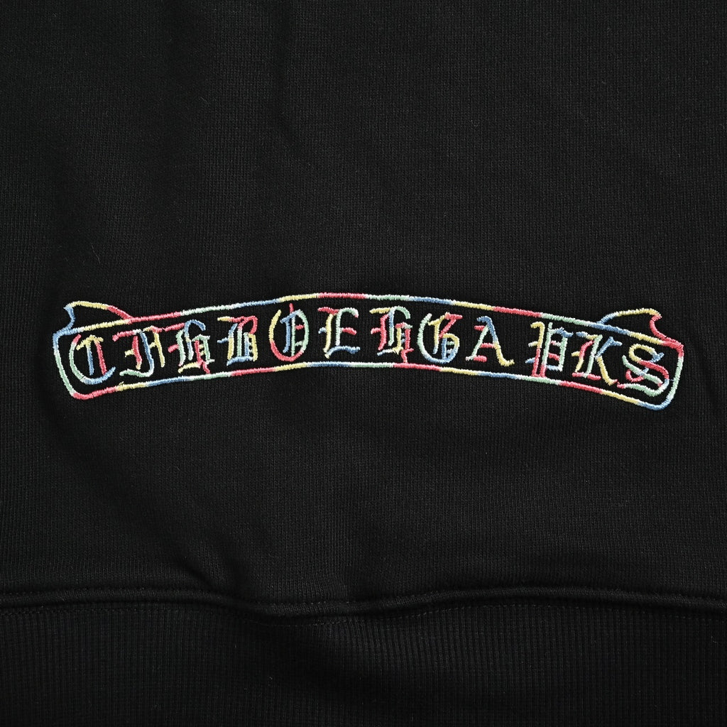 Chrome Hearts Gothic Collar Crewneck Sweatshirt – Black