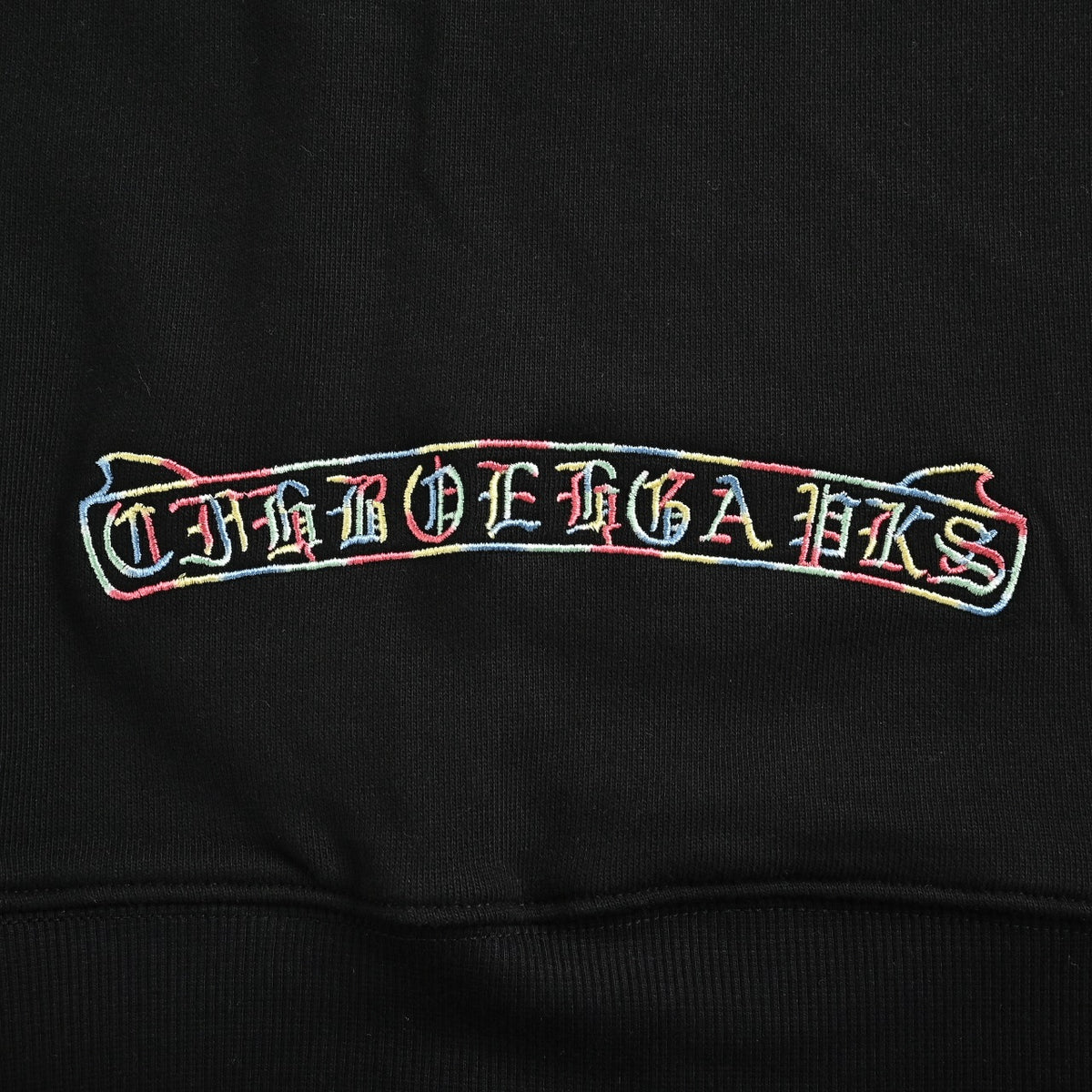 Chrome Hearts Gothic Collar Crewneck Sweatshirt – Black